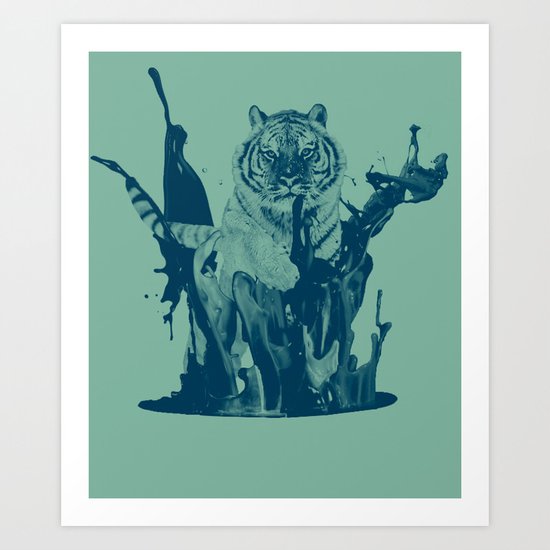 Paint Tiger Art Print