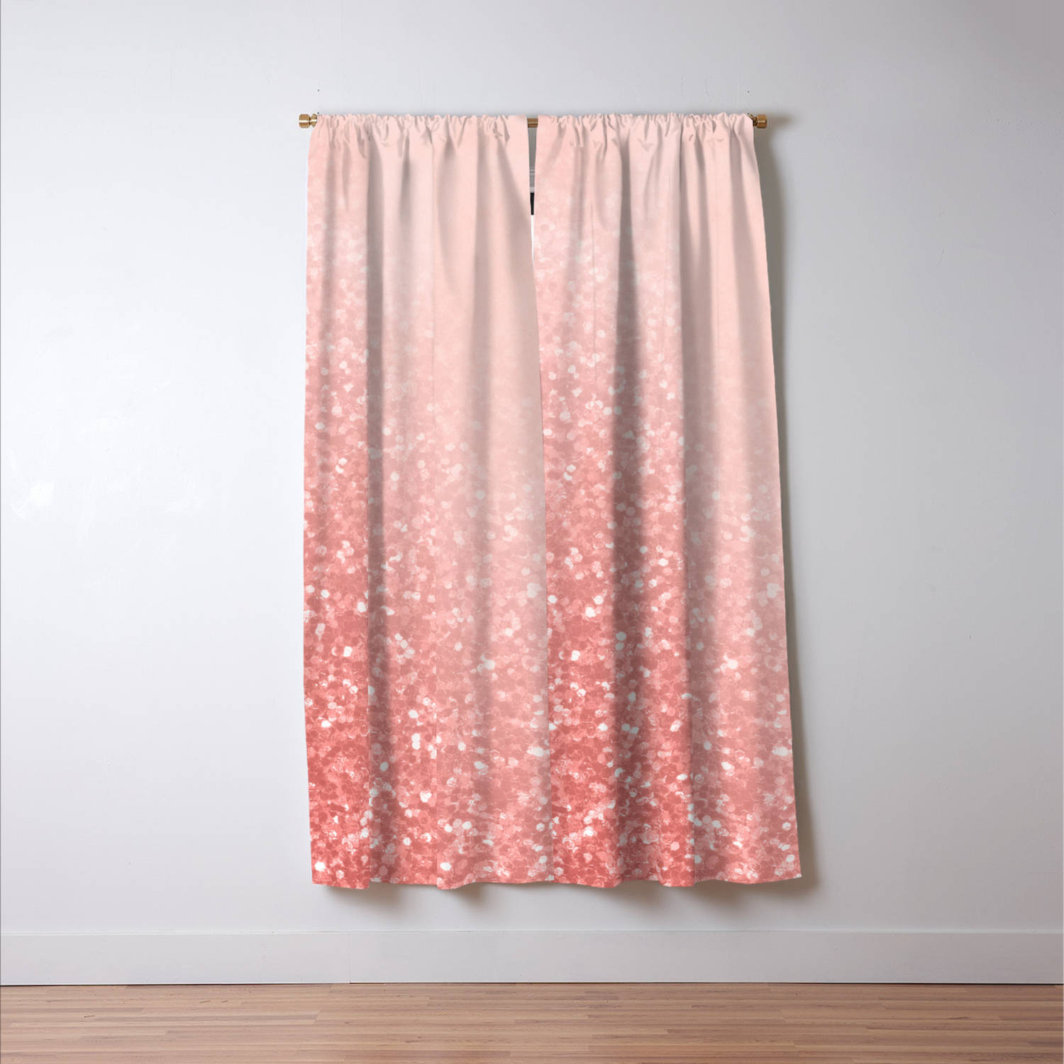 Rose Gold Sparkles On Pretty Blush Pink V Blackout Curtain By Rose Gold Sparkles On Pretty Blush Pink V Blackout Curtain