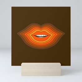 Pop Lips - Golden Mini Art Print