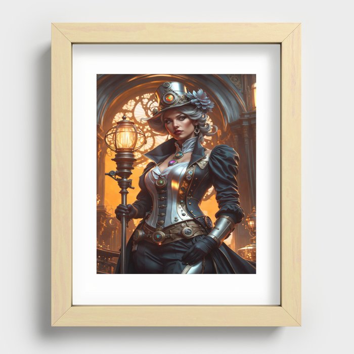 Steampunk Woman No.3 Recessed Framed Print