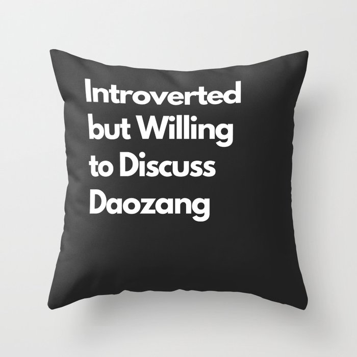 Spiritual Asian Daozang Tee Throw Pillow