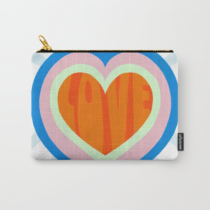 heart of love, orange Carry-All Pouch