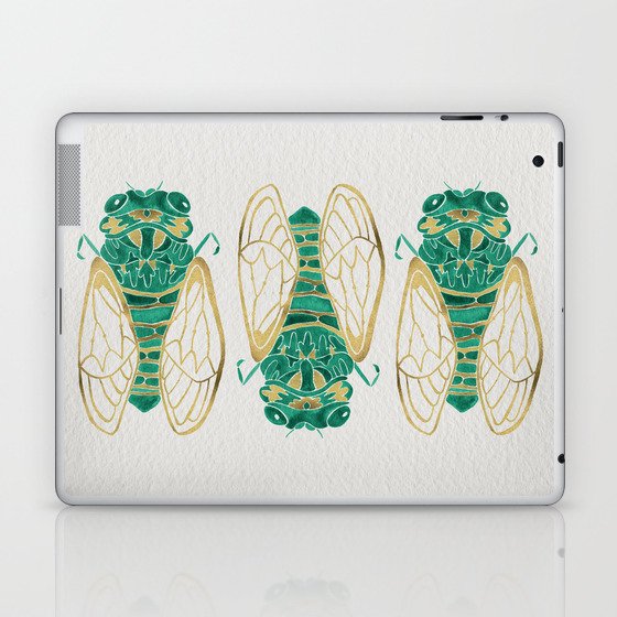 Cicada – Green & Gold Laptop & iPad Skin