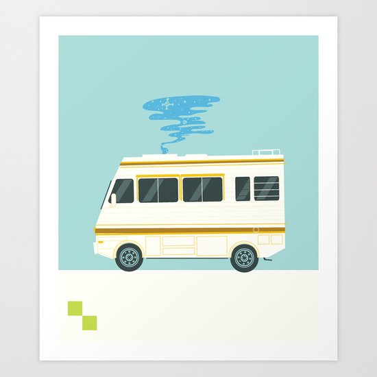 A Badly Broken RV Art Print