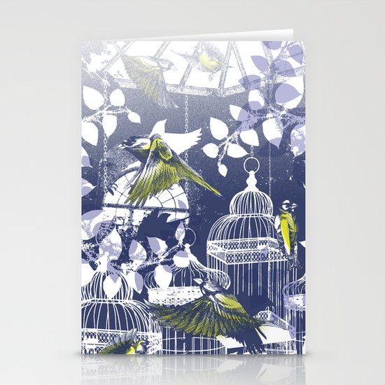 Green Finch Green House Stationery Cards