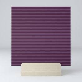 Autumn Time - purple stripes Mini Art Print