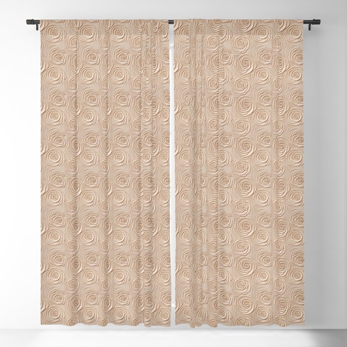 Carved Flowers look 7 Blackout Curtain