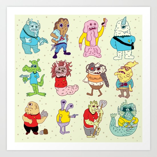 Monster Trek Rally Art Print