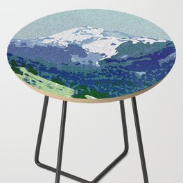 Beautiful Mount Hood Illustration Side Table