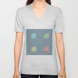 Yarn Pattern V Neck T Shirt