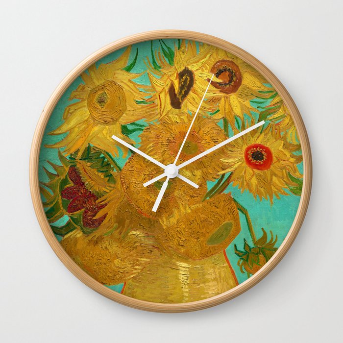 Vincent van Gogh "Vase with Twelve Sunflowers" Wall Clock