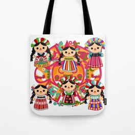 Mexican Dolls Tote Bag
