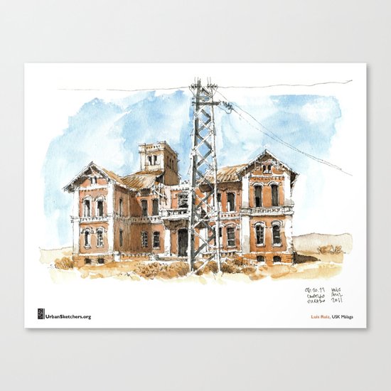 Luis Ruiz, "Málaga, Ruined" Canvas Print