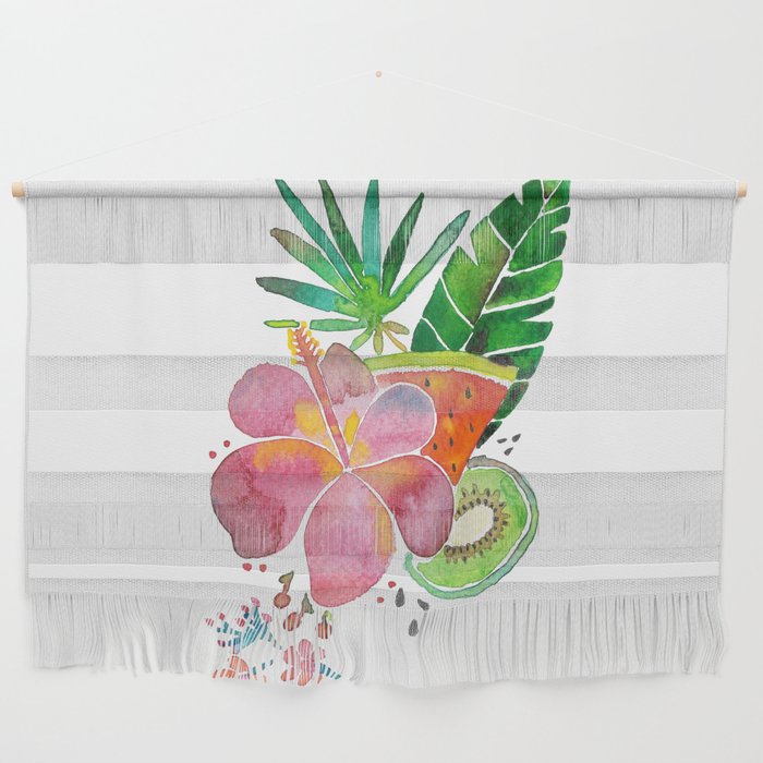 hibiscus and fruits Wall Hanging