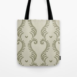 Retro botanical fern frond pattern 4 Tote Bag