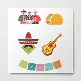 Mexican Arts Crafts Music and Dance Metal Print