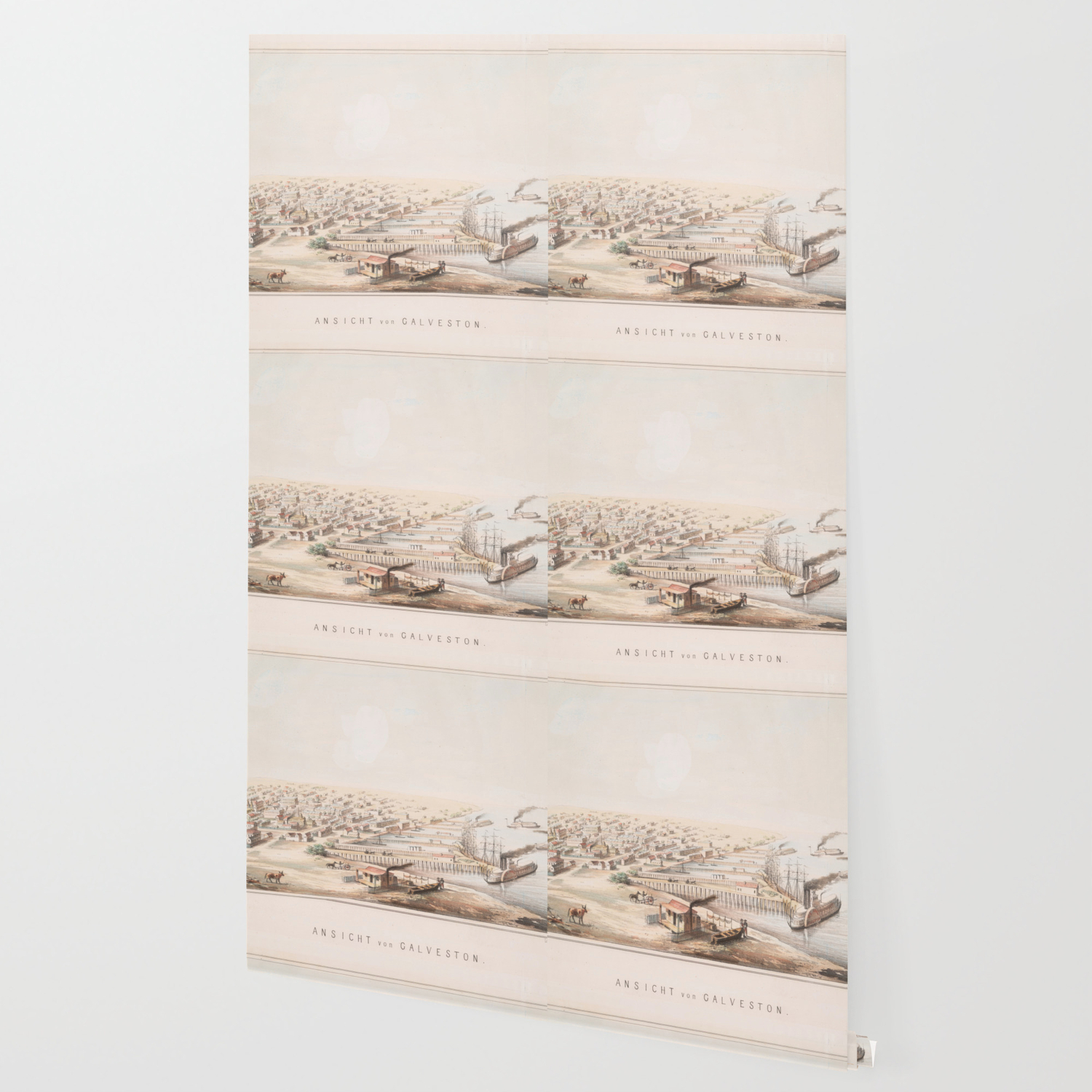 Vintage Pictorial Map Of Galveston Tx 1855 Wallpaper By Bravuramedia Society6 Living in galveston offers residents an urban suburban mix feel and most residents rent their homes. society6