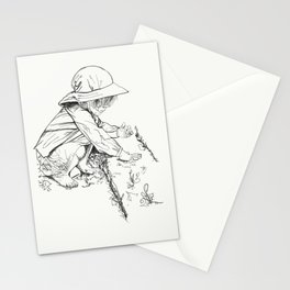 Young Sister Gardening Stationery Cards
