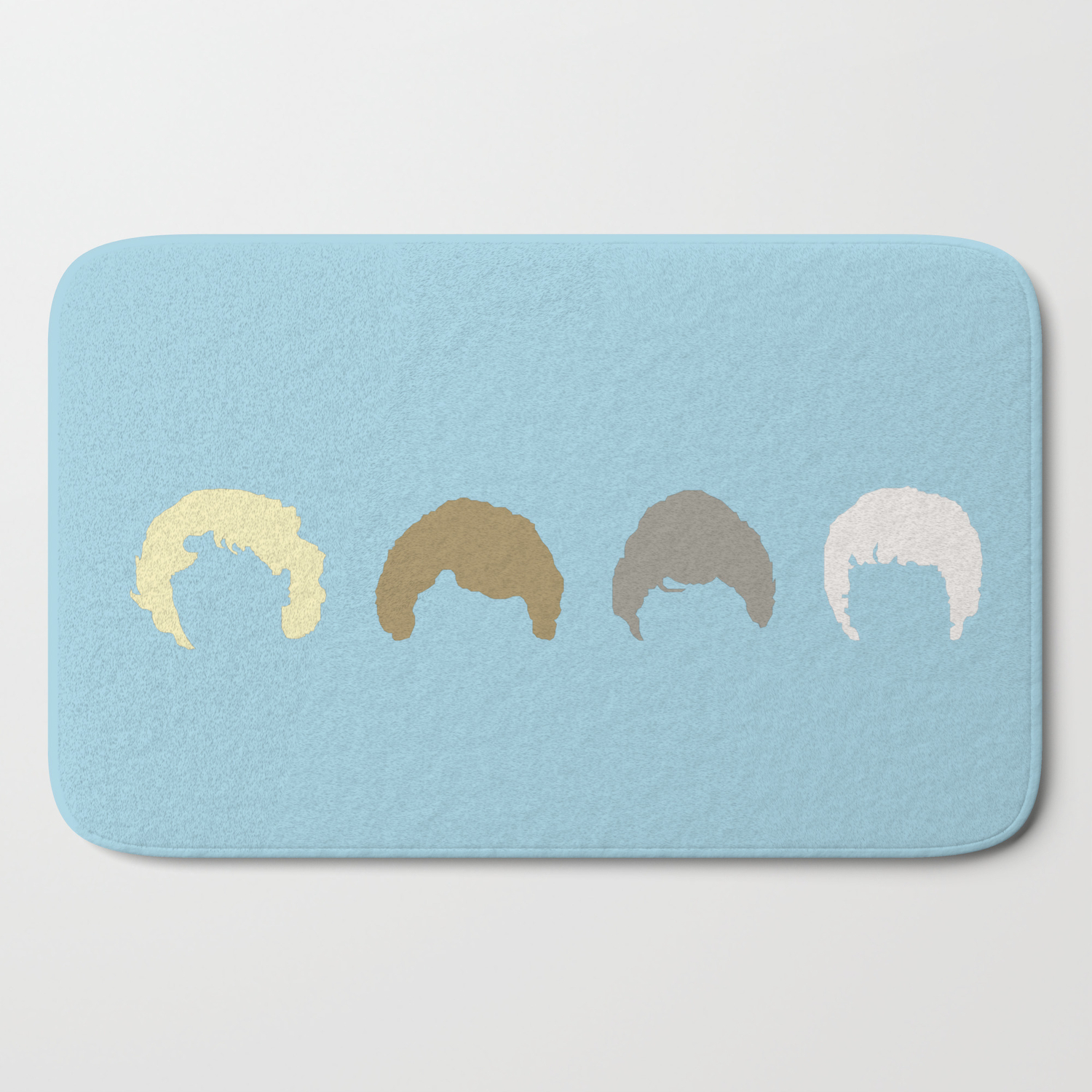 Golden Girls Inspired Hair Blue Bath Mat By Rel Arte Society6