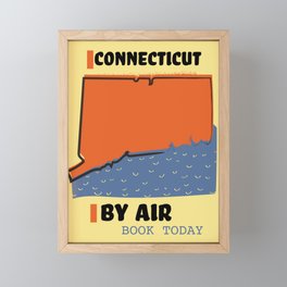 Connecticut you'll love. Travel poster. Framed Mini Art Print