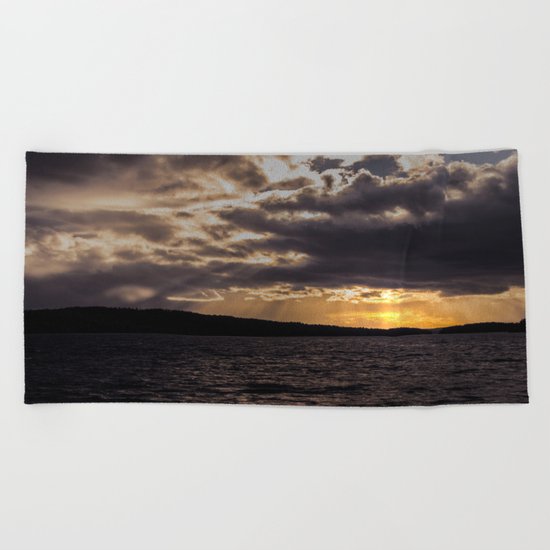 Dramatic change in the weather Beach Towel
