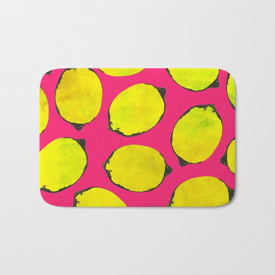 Lemon pattern Bath Mat