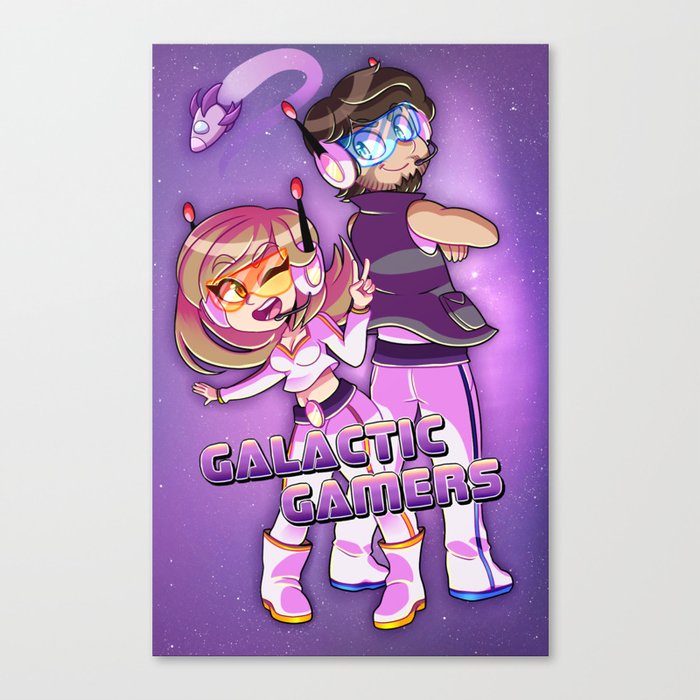 Galactic Gamers Canvas Print