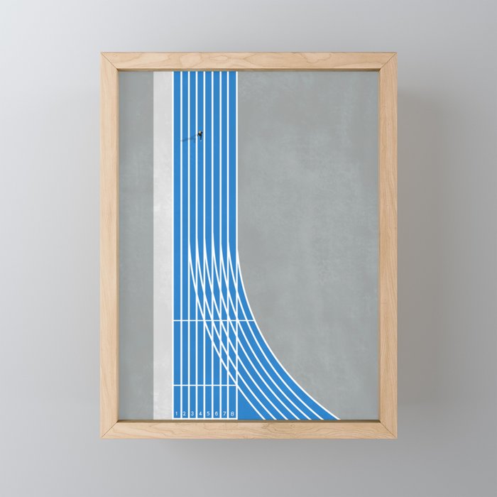 Finish Line Sprinter  Framed Mini Art Print