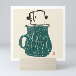 Ca Phe - Vietnamese Coffee // Teal Mini Art Print