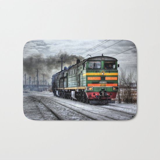 Locomotive (Train in Russia) Bath Mat