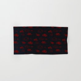 Red and Black Asian Style Cloud Pattern Hand & Bath Towel