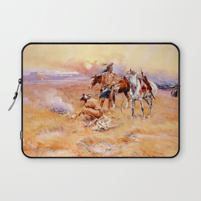 “Blackfeet Burning Crow Buffalo Range” Laptop Sleeve