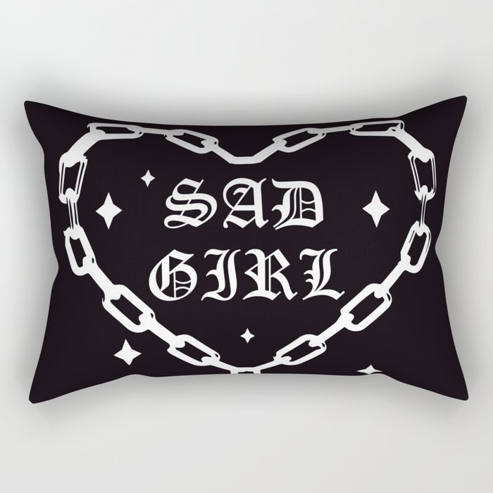 Sad Girl Rectangular Pillow
