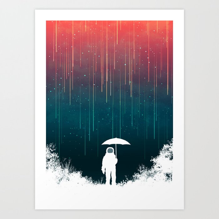 Meteoric rainfall Art Print
