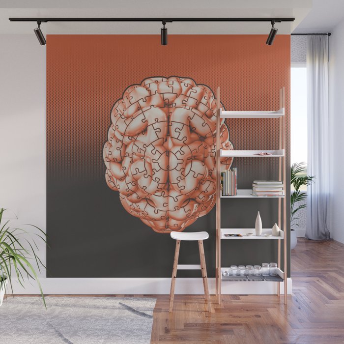 Puzzle brain GINGER / Your brain on puzzles Wall Mural