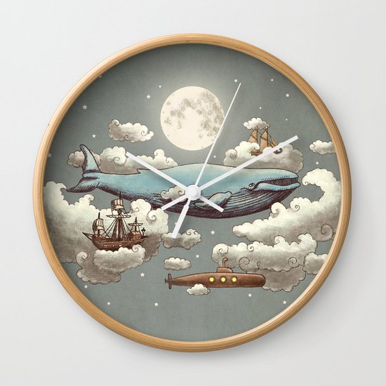 Ocean Meets Sky (original) Wall Clock