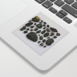 Beach Stones: The Blacks (Lapidary; Found Objects) Sticker