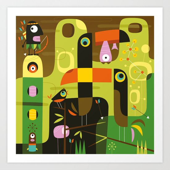 The toucan hunter Art Print