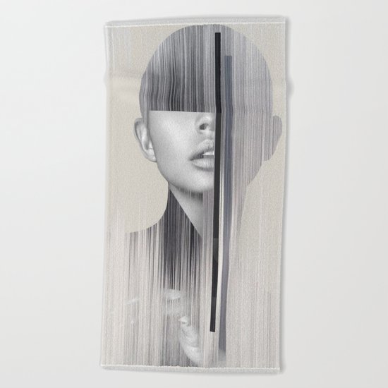 portrait(geometric) Beach Towel
