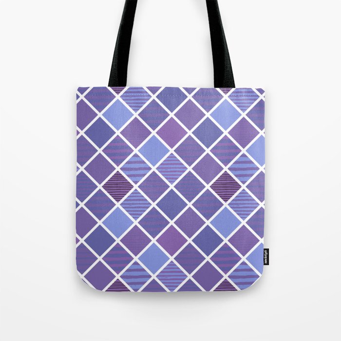 Very pery Pantone color of 2022 violet geometry Tote Bag