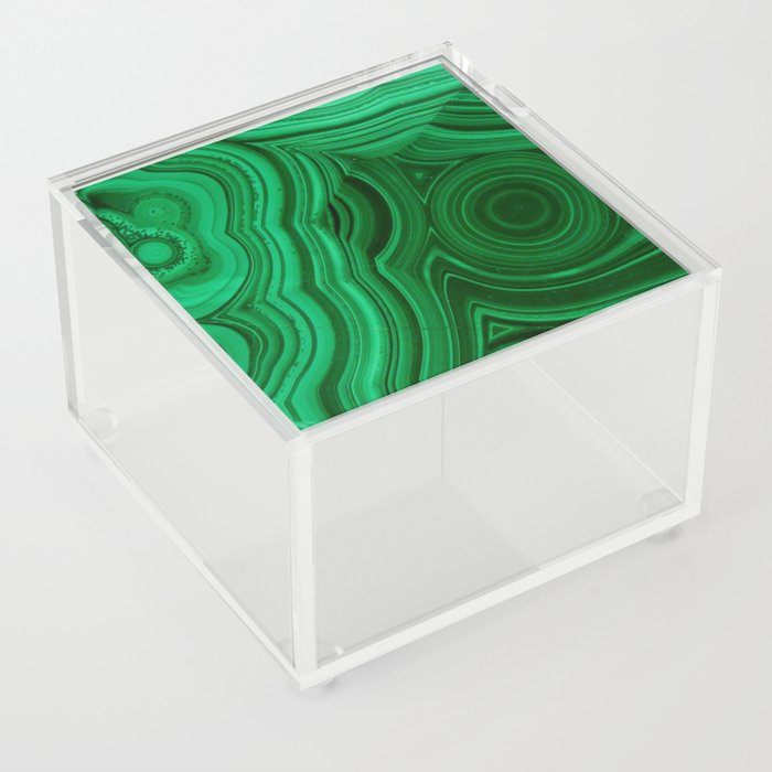 Malachite Green Stone  Acrylic Box
