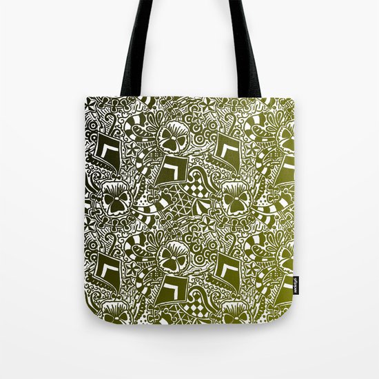Theta Print-Black & Gold Tote Bag