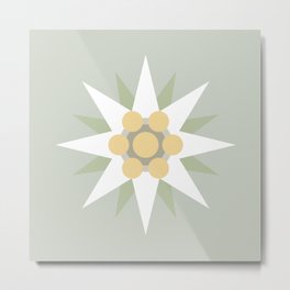Edelweiss Metal Print | Graphicdesign, Minimalist, Switzerland, Austria, Soft, Snow, Flower, Edelweiss, Digital, Bright 