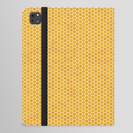 Large Orange Honeycomb Bee Hive Geometric Hexagonal Design iPad Folio Case