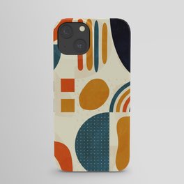 mid century shapes geometric abstract color 3 iPhone Case