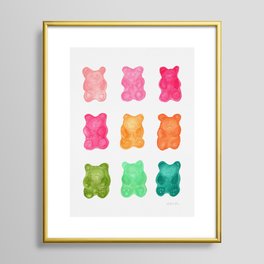 Gummy Bears Colorful Candy Framed Art Print