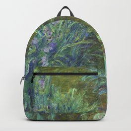 Irises by Claude Monet Backpack