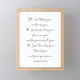 The Lord Bless You  - Numbers 6:24-26 Framed Mini Art Print