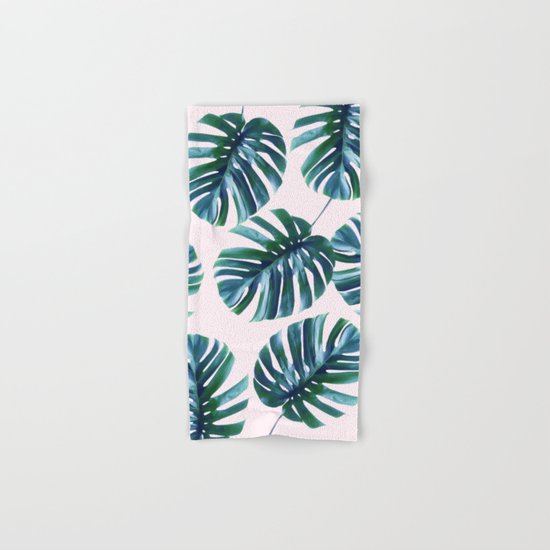 Monstera Pattern #society6 #decor #buyart Hand & Bath Towel
