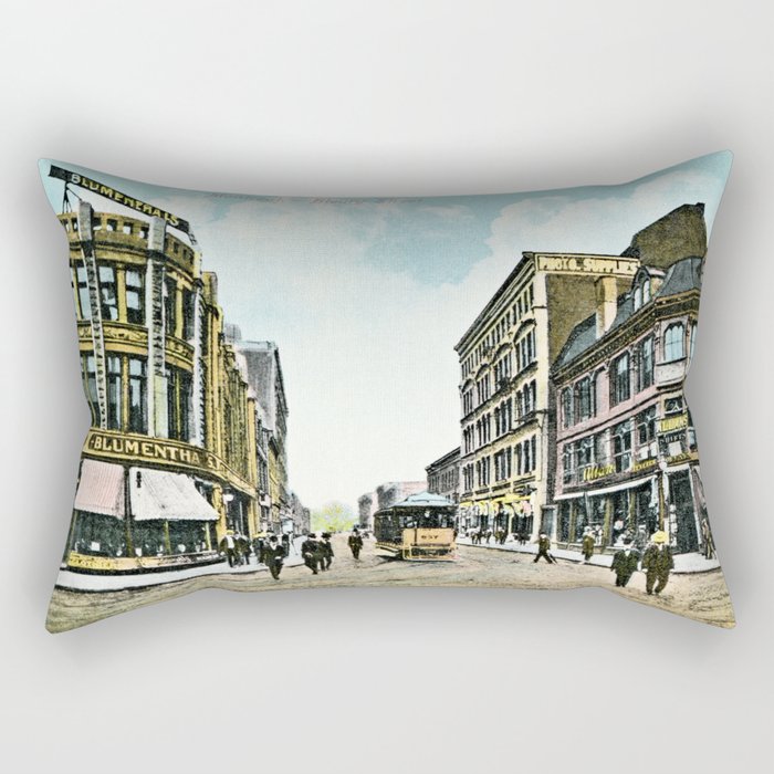 Old Montreal QC Bleury Street Rectangular Pillow